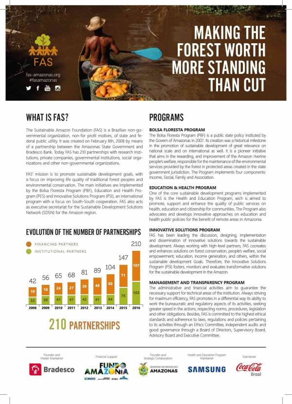 Publicação feita pela Fundação Amazônia Sustentável (FAS).
