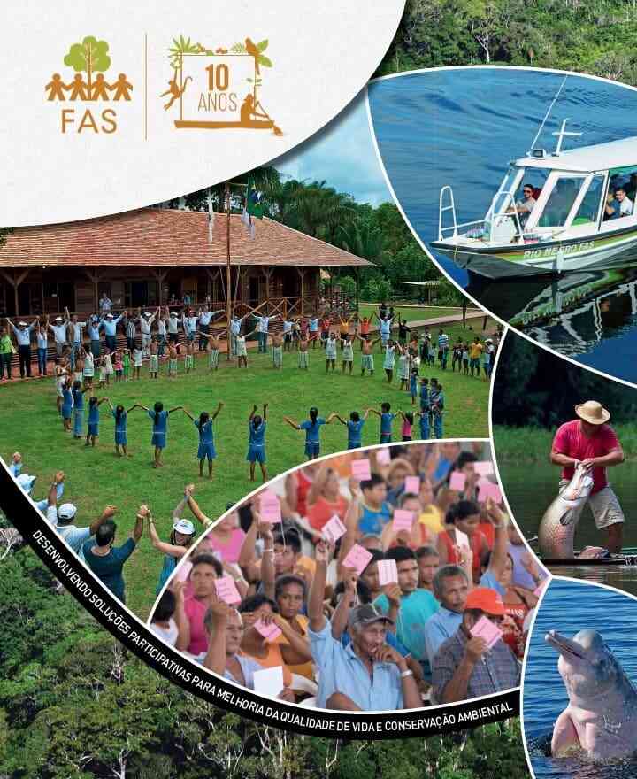 Capa de publicação feita pela Fundação Amazônia Sustentável (FAS).