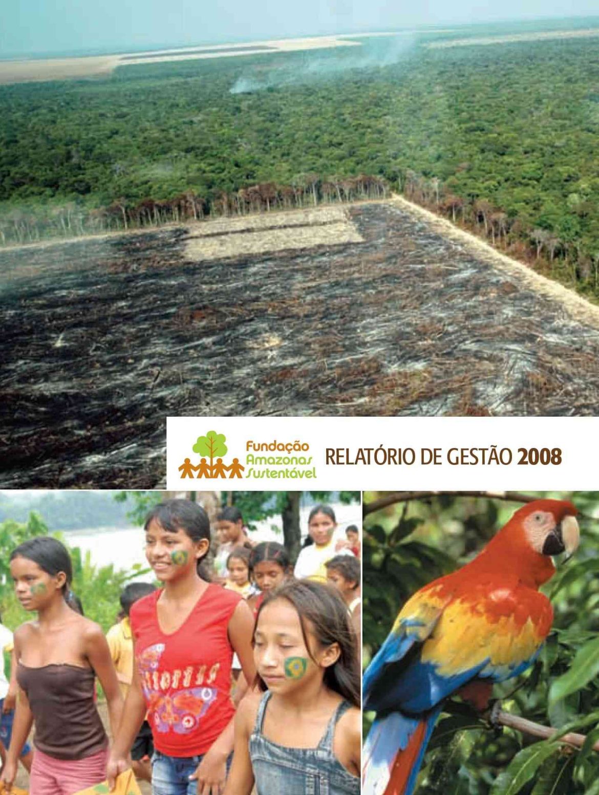 Capa de publicação feita pela Fundação Amazônia Sustentável (FAS).