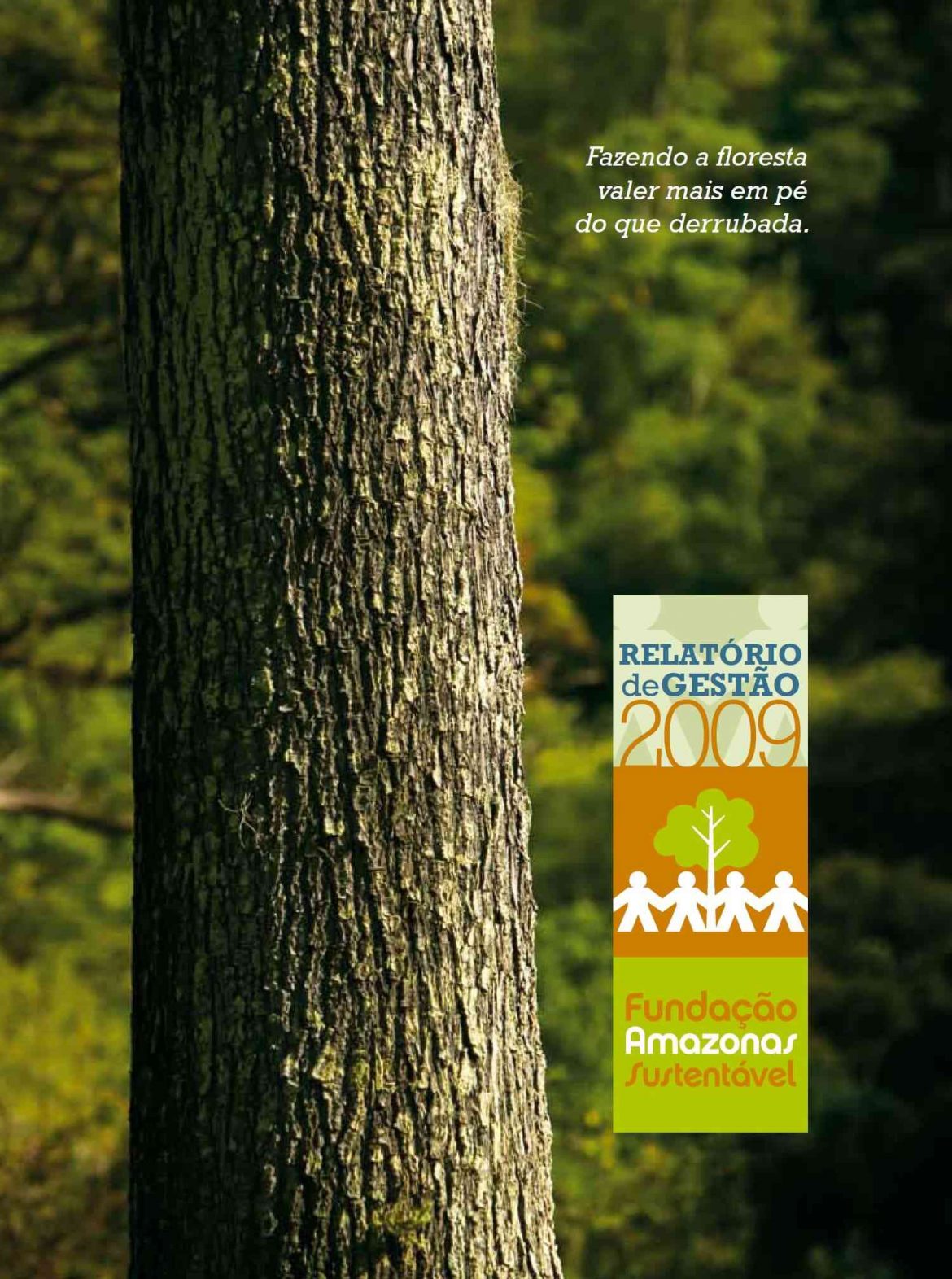 Capa de publicação feita pela Fundação Amazônia Sustentável (FAS).