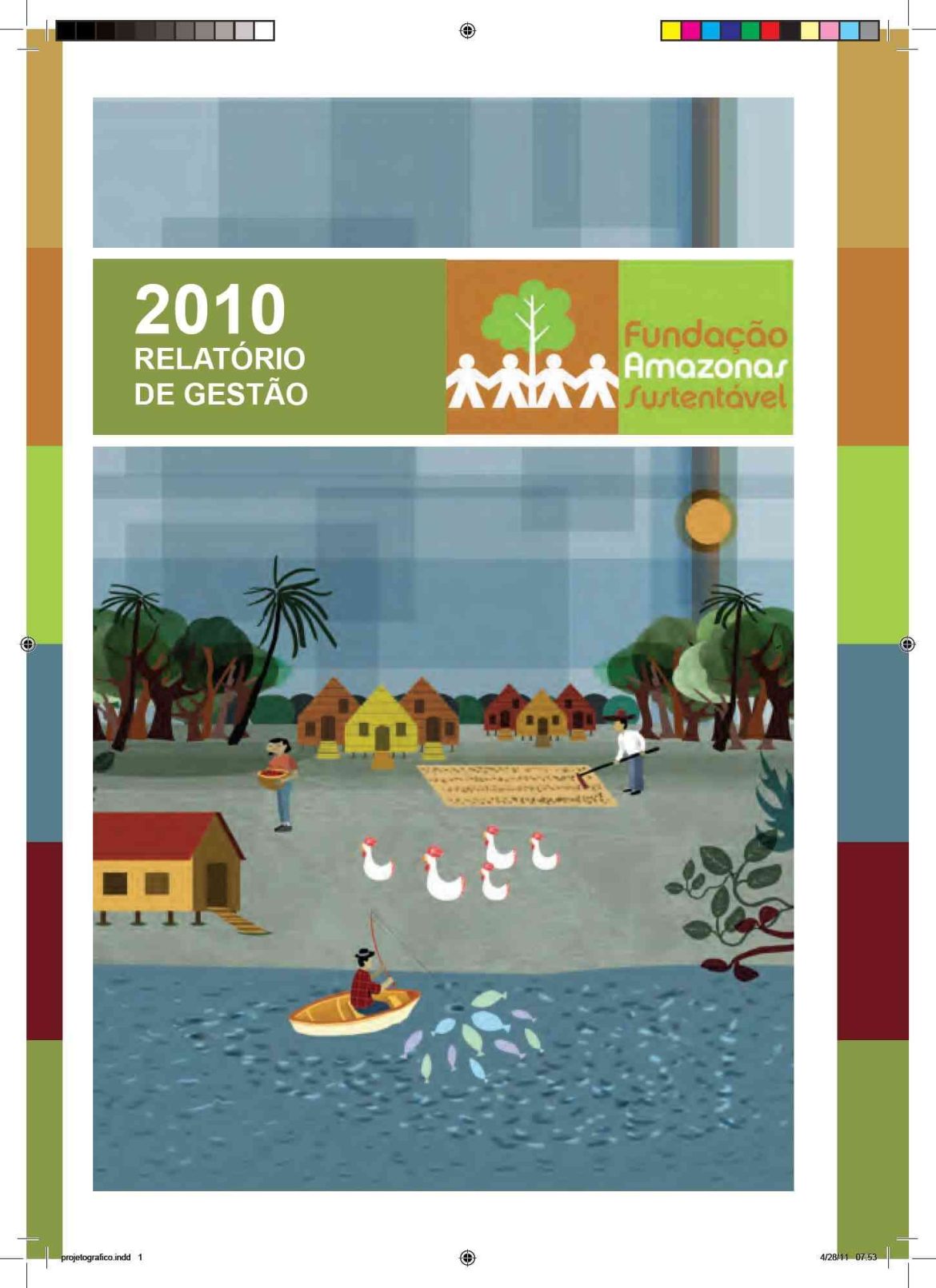 Capa de publicação feita pela Fundação Amazônia Sustentável (FAS).