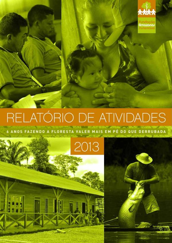Capa de publicação feita pela Fundação Amazônia Sustentável (FAS).