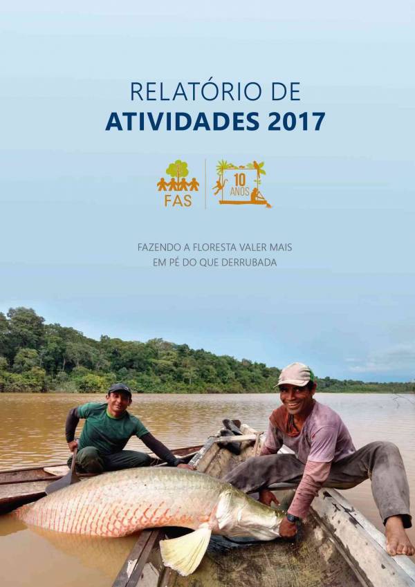Capa de publicação feita pela Fundação Amazônia Sustentável (FAS).