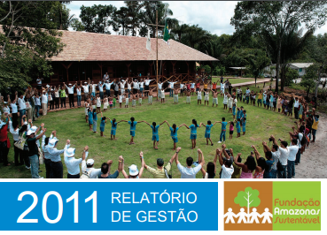 Capa de publicação feita pela Fundação Amazônia Sustentável (FAS).