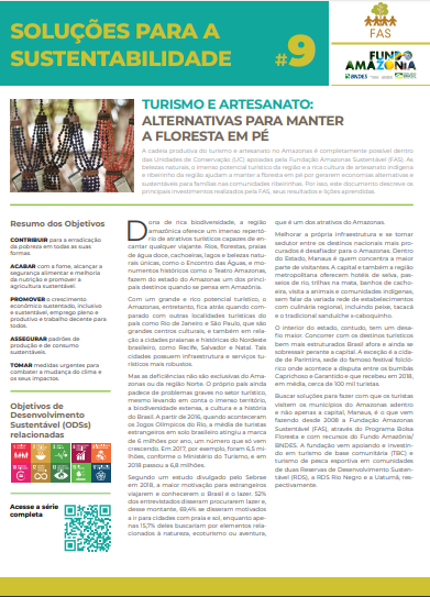 Capa de publicação feita pela Fundação Amazônia Sustentável (FAS).
