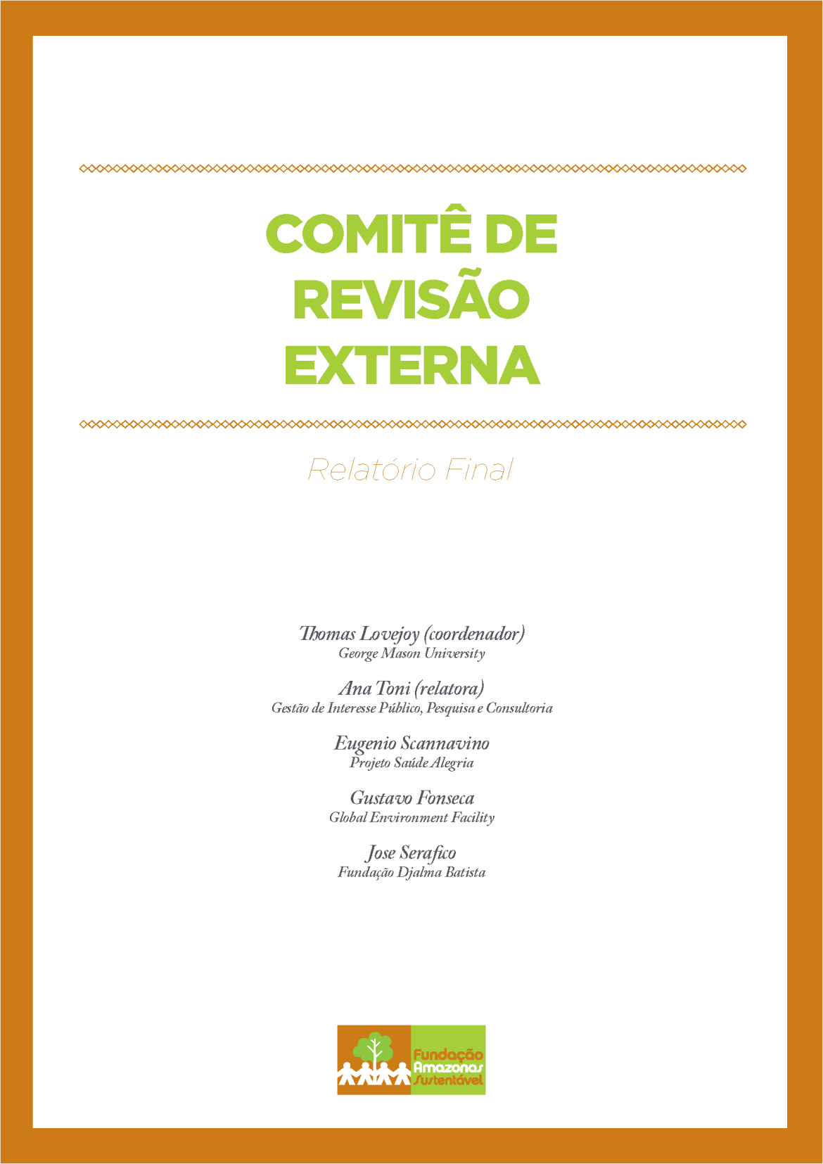 Capa de publicação feita pela Fundação Amazônia Sustentável (FAS).