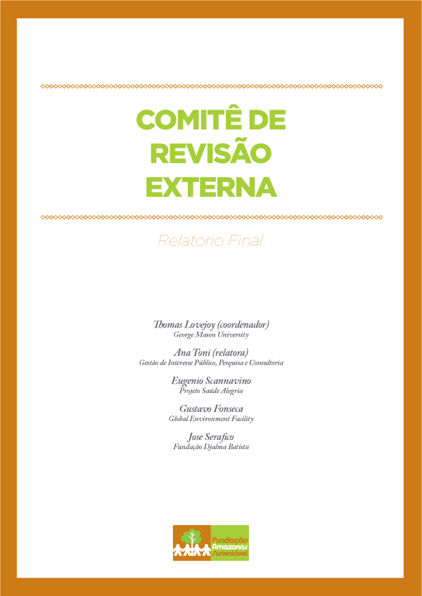 Capa de publicação feita pela Fundação Amazônia Sustentável (FAS).