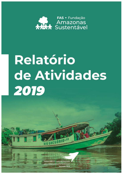 Capa de publicação feita pela Fundação Amazônia Sustentável (FAS).