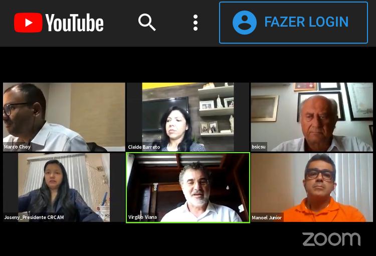 Webinar com representantes de setores jurídicos, promovido pela Fundação Amazônia Sustentável (FAS), para debater estudo sobre Zona Franca de Manaus.