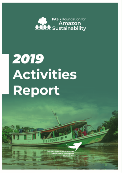 Capa de publicação feita pela Fundação Amazônia Sustentável (FAS).