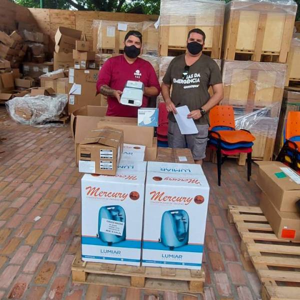 Equipamentos para o enfrentamento da Covid-19 no Amazonas.