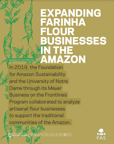 Capa de publicação feita pela Fundação Amazônia Sustentável (FAS).