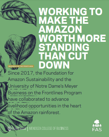 Capa de publicação feita pela Fundação Amazônia Sustentável (FAS).