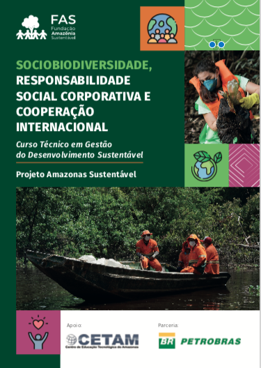 Capa de publicação feita pela Fundação Amazônia Sustentável (FAS).