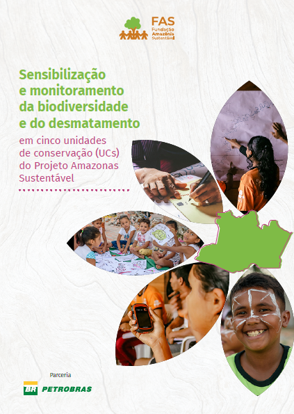 Capa de publicação feita pela Fundação Amazônia Sustentável (FAS).