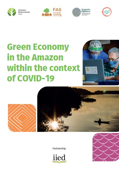 Capa de publicação em inglês feita pela Fundação Amazônia Sustentável (FAS).