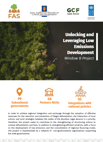 Capa de publicação feita pela Fundação Amazônia Sustentável (FAS).