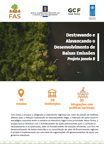 Capa de publicação feita pela Fundação Amazônia Sustentável (FAS).