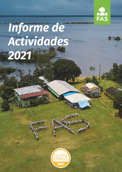 Capa de relatório em espanhol da Fundação Amazônia Sustentável (FAS).