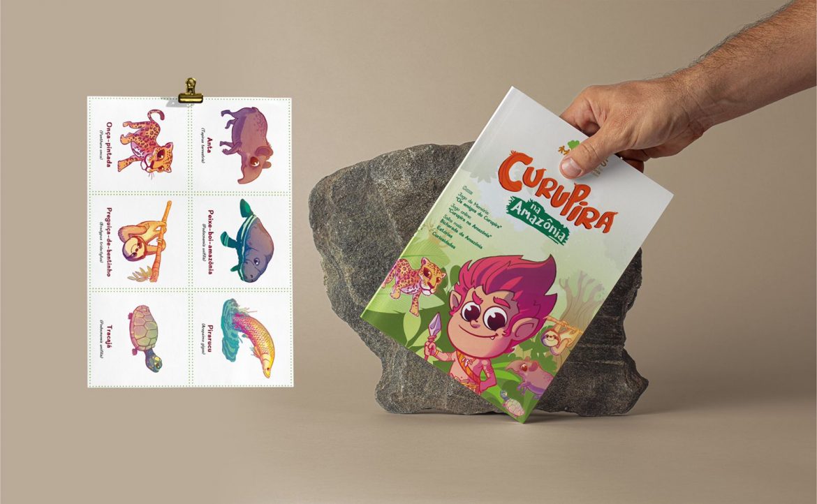 Cartilha intitulada Curupira na Amazônia, criada e lançada pela Fundação Amazônica Sustentável (FAS).