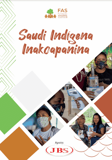Capa de publicação escrita na linguagem indígena.