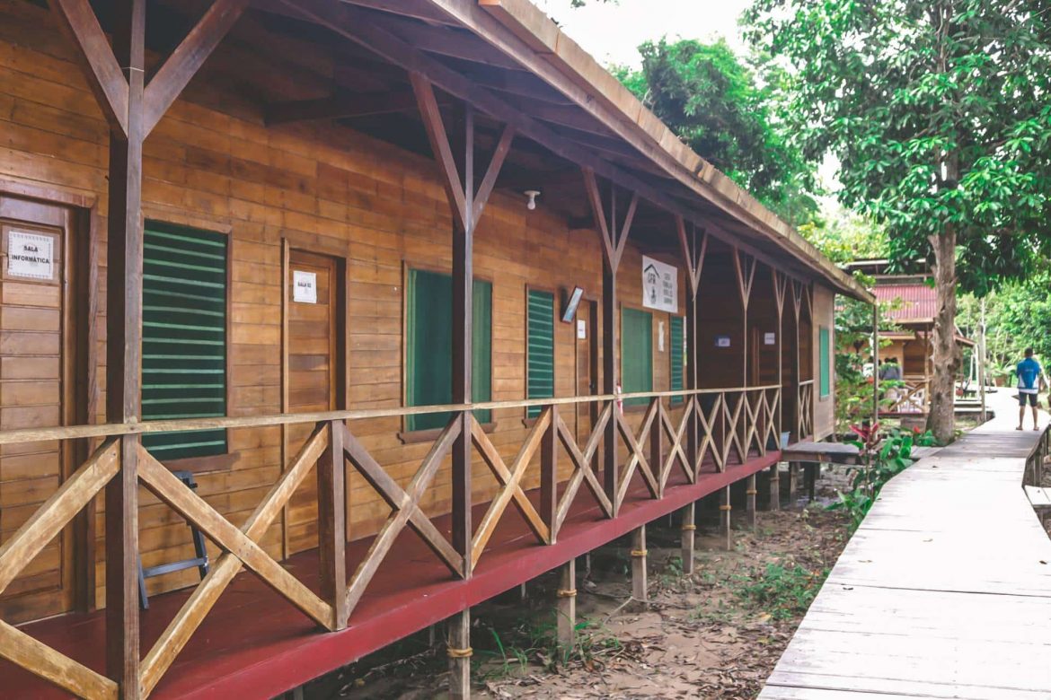 Foto de núcleo de conservação e sustentabilidade, criado pela Fundação Amazônia Sustentável (FAS).