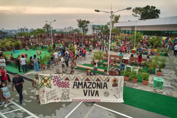 Time da Virada Sustentável Manaus reunidos no espaço Sun Manauara, no Shopping Manauara localizado em Manaus.