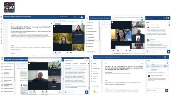 Prints de eventos em que a Fundação Amazônia Sustentável (FAS) marcou participação.